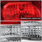 Chrome Red Driver Left Tail Light Assembly for Toyota 4Runner (2010–2013)