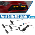 Front Grille LED Lights Set for Toyota RAV4 (2019–2022) Amber Black