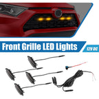Front Grille LED Lights Set for Toyota RAV4 (2019–2022) Amber Black