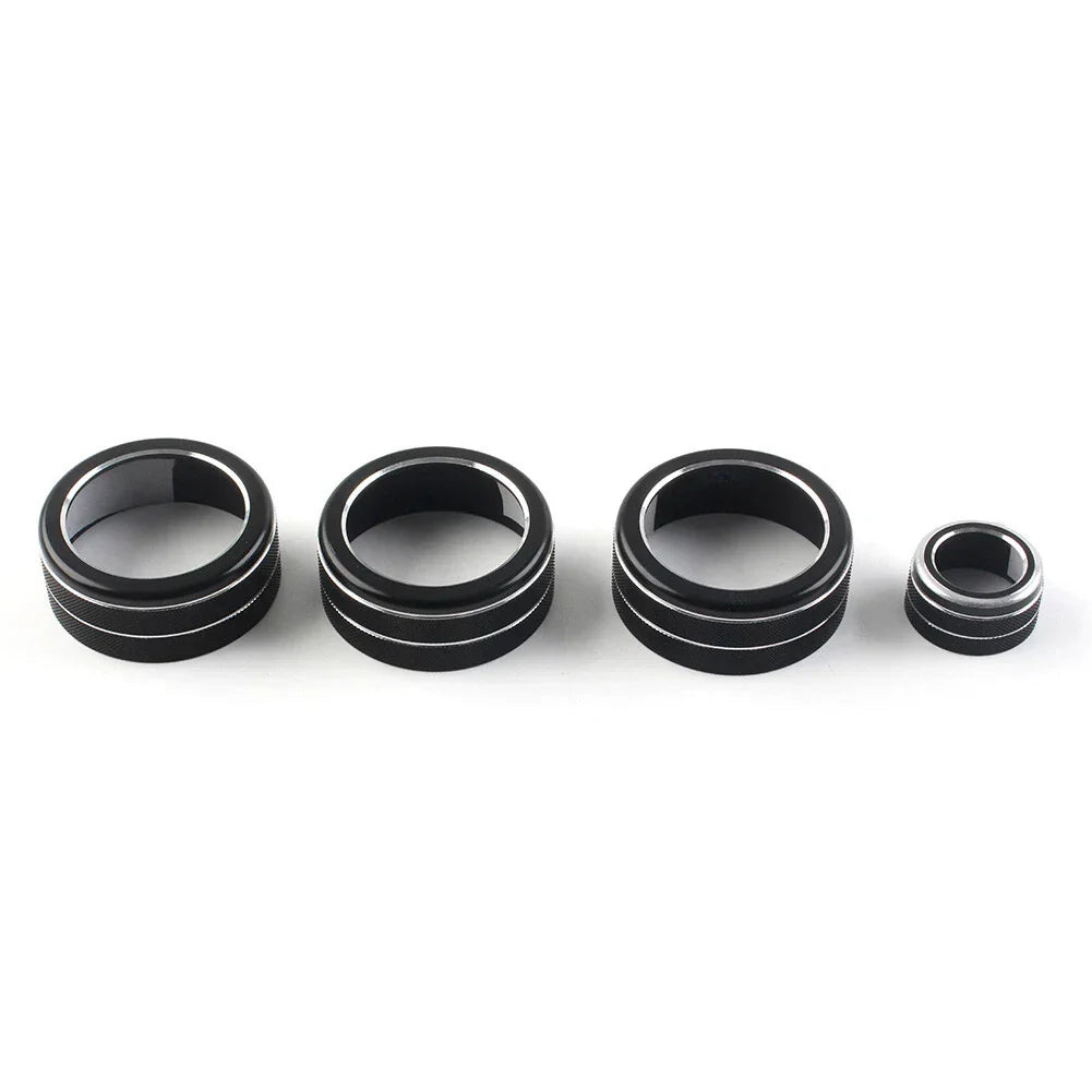 4 x AC Climate Control Knob Ring Covers for Honda Civic (2022 - Present) Black