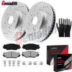 Set of 2 Drilled Rotors & Brake Pads for Lexus IS250 (2006–2008, 2014–2015)