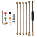 15 Inch Pressure Washer Wand for (4000 PSI, Stainless Steel, 5 Tips)