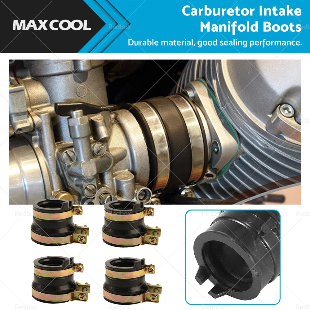 4X Carburetor Intake Manifold Boots for Honda CBR250 CB400 (MC22 MC19)