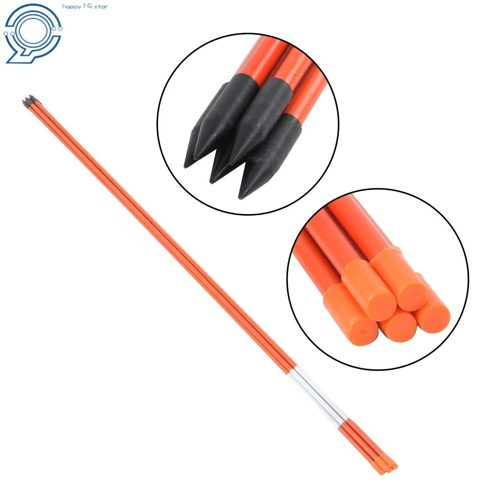 Set of 25 Reflective Driveway Markers 48" Snow Stakes 5/16" Diameter