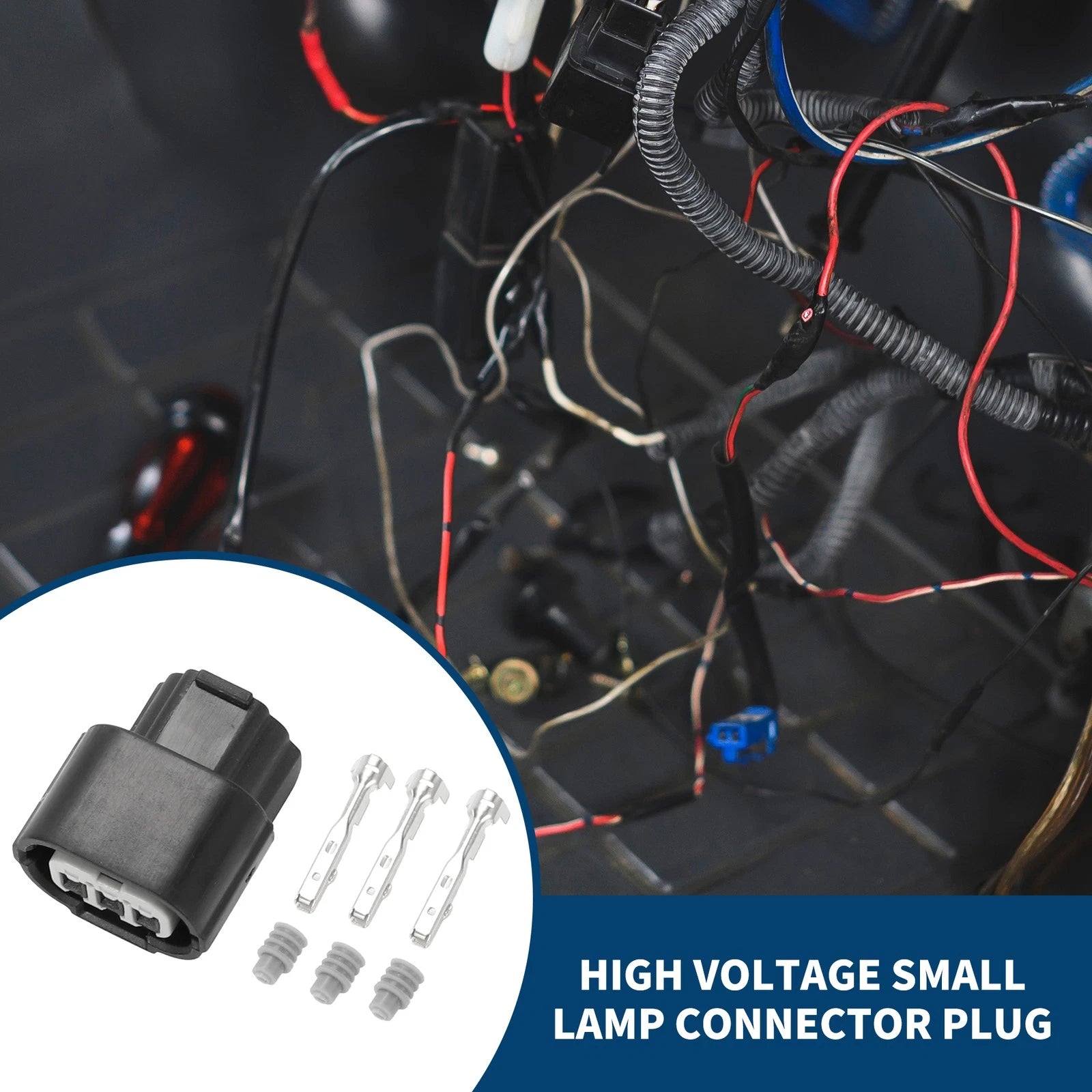 3Pin High Voltage Lamp Connector Plug Female for Honda Civic 
