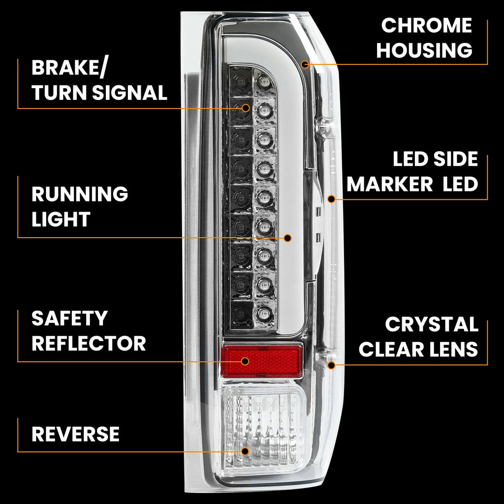 Set of 2 LED Tail Lights for Ford F150 F250 F350 Bronco (1990–1997)