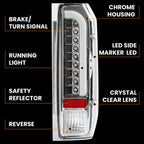 Set of 2 LED Tail Lights for Ford F150 F250 F350 Bronco (1990–1997)