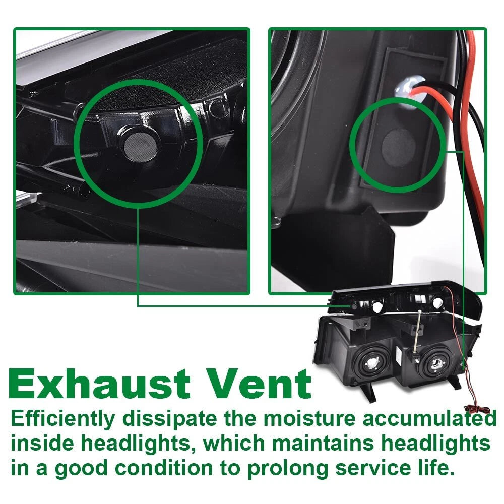 Black LED Tube Headlights for Chevy Colorado | Canyon (2004–2012)