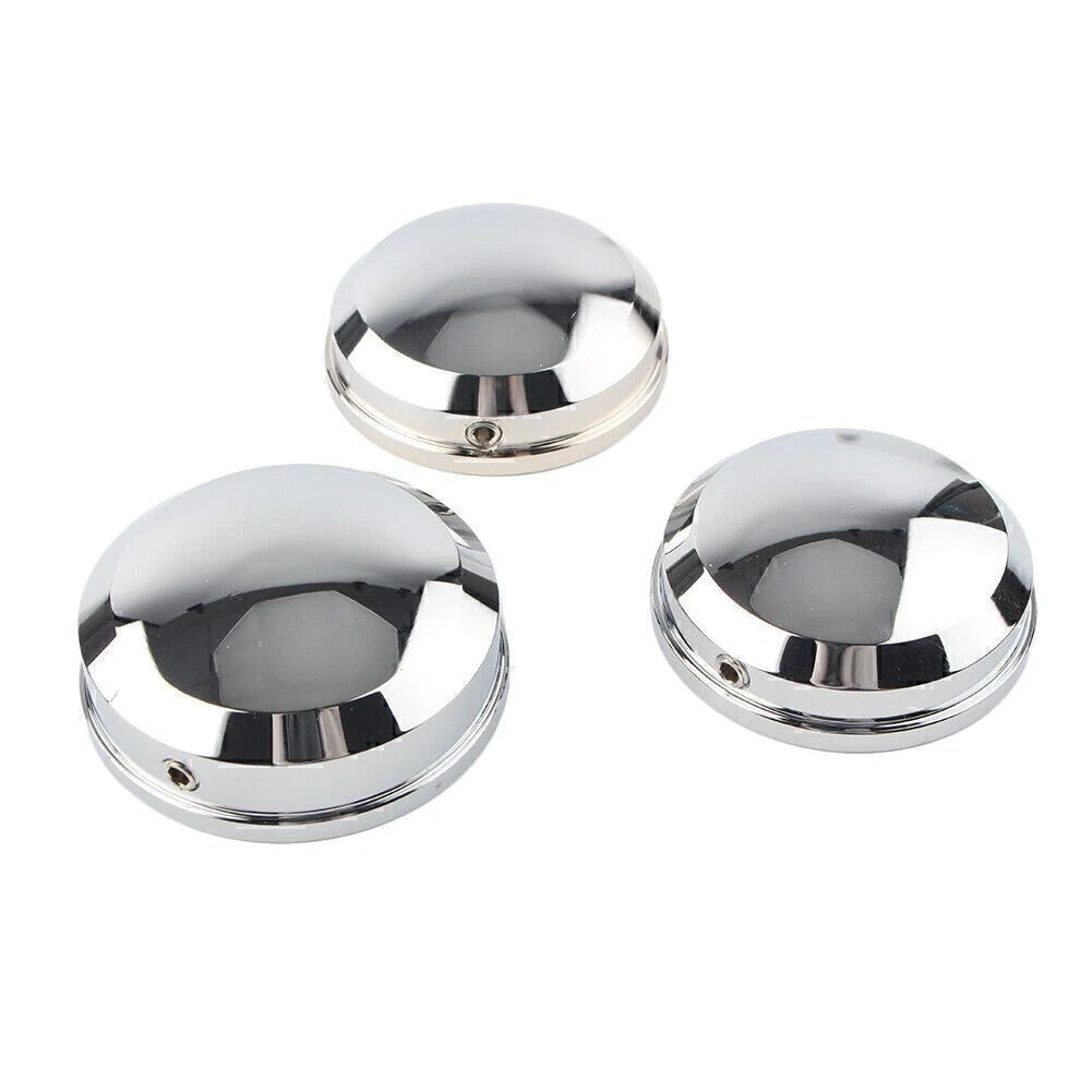 Set of 2 Chrome Upper Fork Stem Nut Covers for Harley FLS FLSS FLSTF FLSTFB FLSTFBS