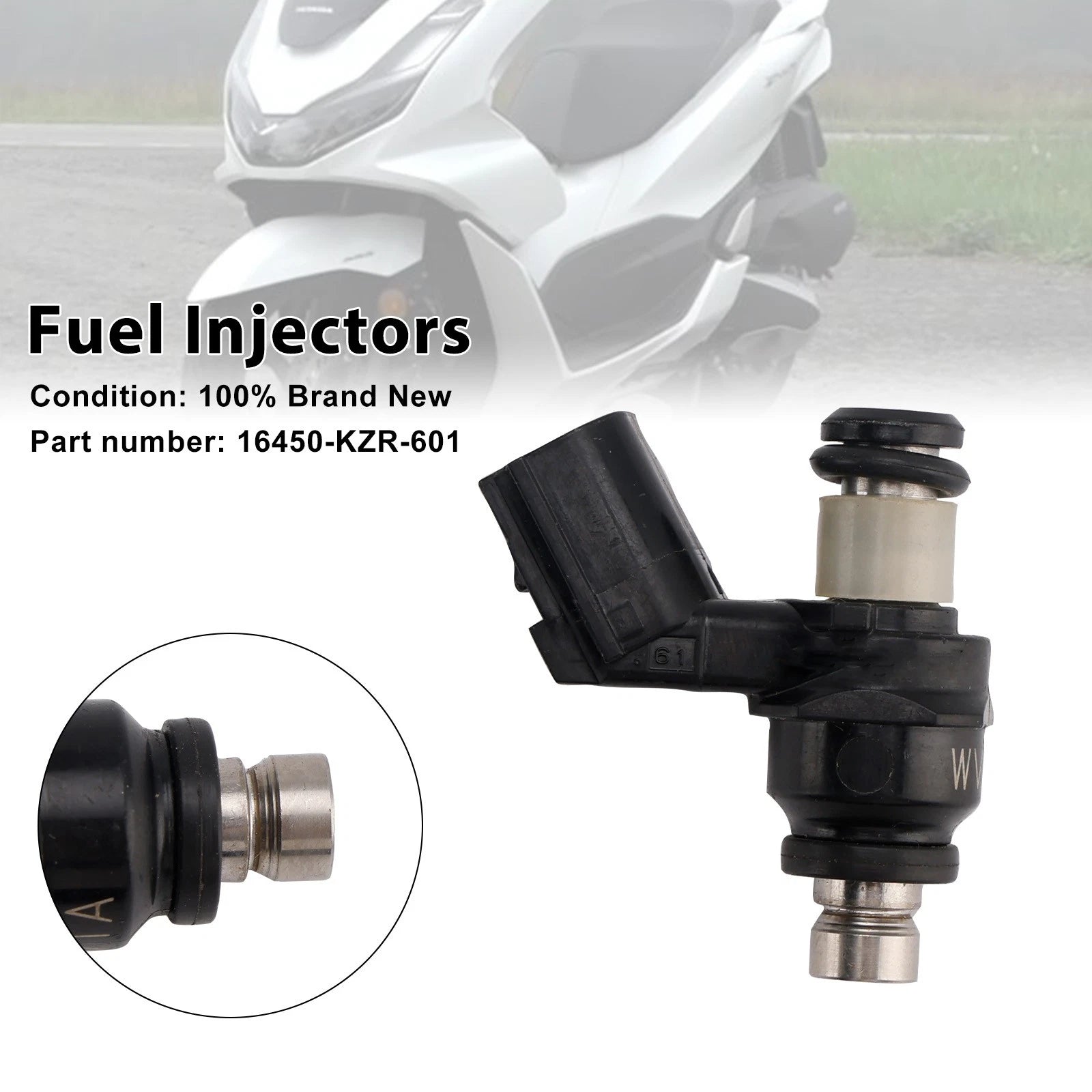 Set of 2 Fuel Injectors for Honda PCX (2012–2014) SH125 (2013–2016) 16450-KZR-601