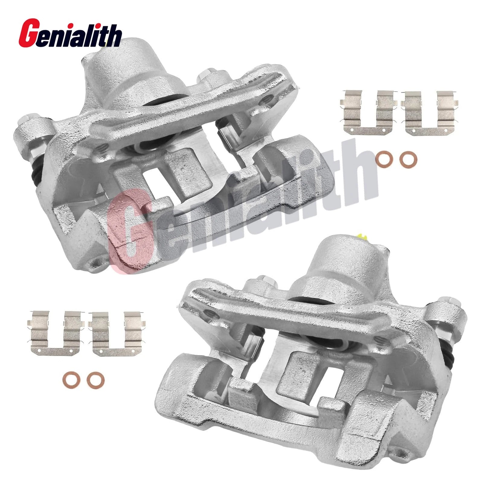 Pair Rear Brake Calipers w/Bracket for Kia Sportage Hyundai Tucson (2011–2015)