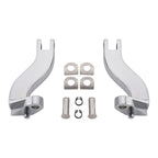Rear Passenger Foot Peg Mounts for Harley Touring (1993-2025) Black/Chrome