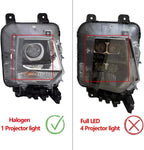 Right Passenger Side Halo Headlight for Hyundai Santa Cruz (2022–2024) 92102-K5110
