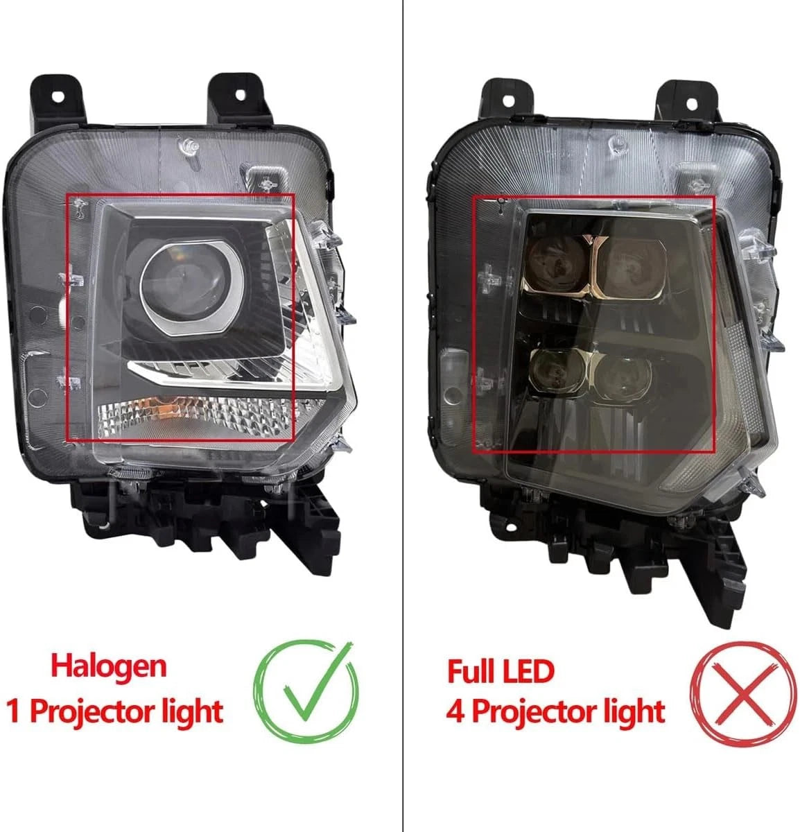 Right Passenger Side Halo Headlight for Hyundai Santa Cruz (2022–2024) 92102-K5110
