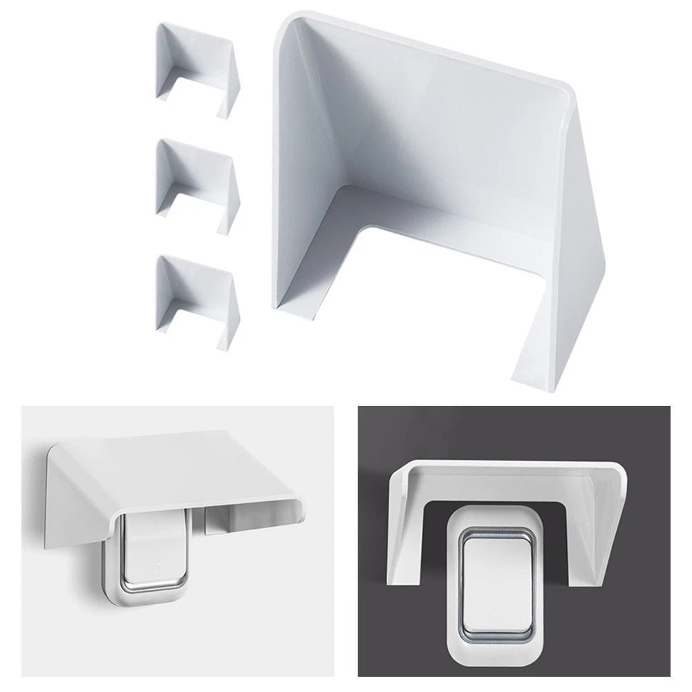 Set of 4 Waterproof Wireless Outdoor Doorbell Covers - White ABS