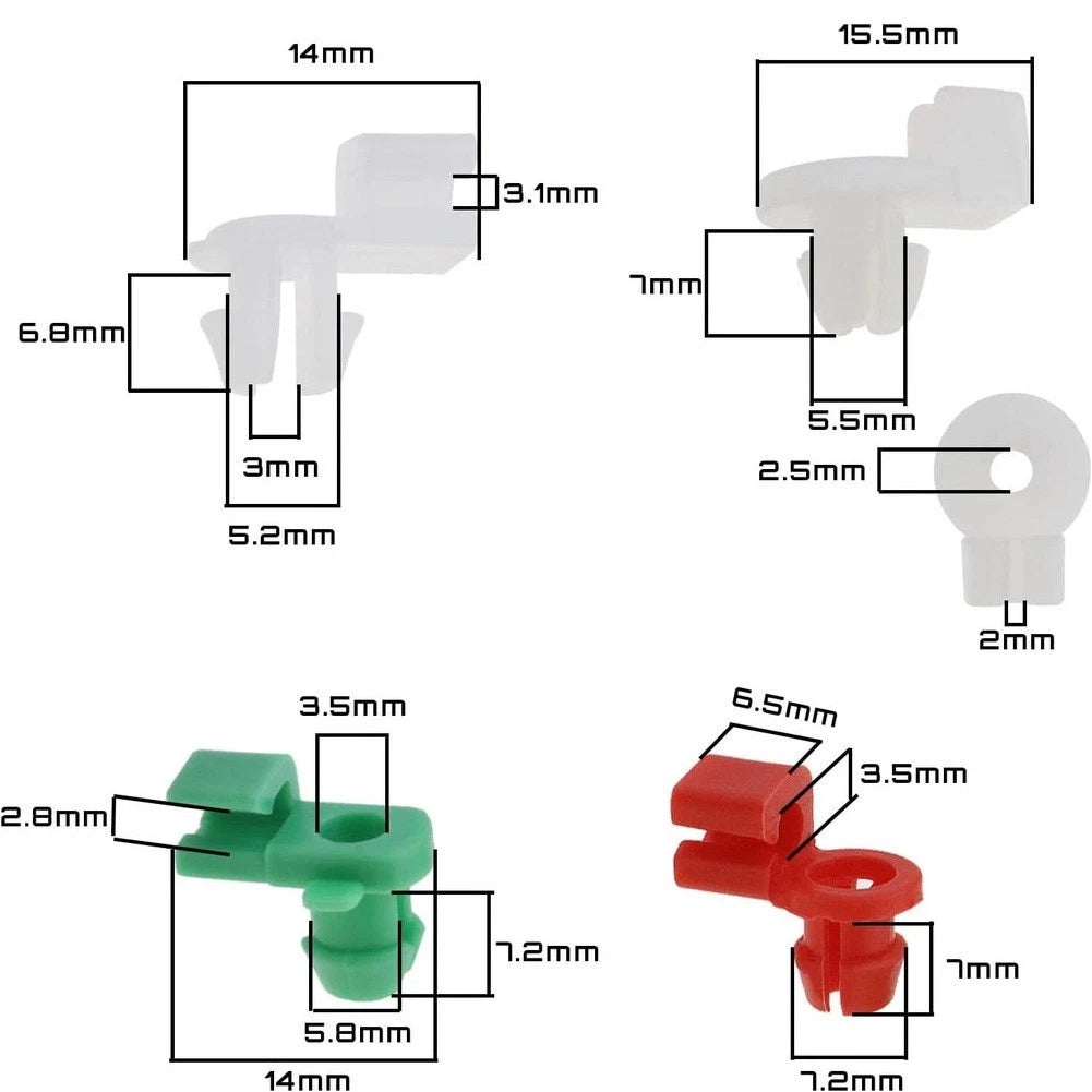 24 PCS Door Lock Rod Clips for Cars (Universal, 23mm Hole Size)