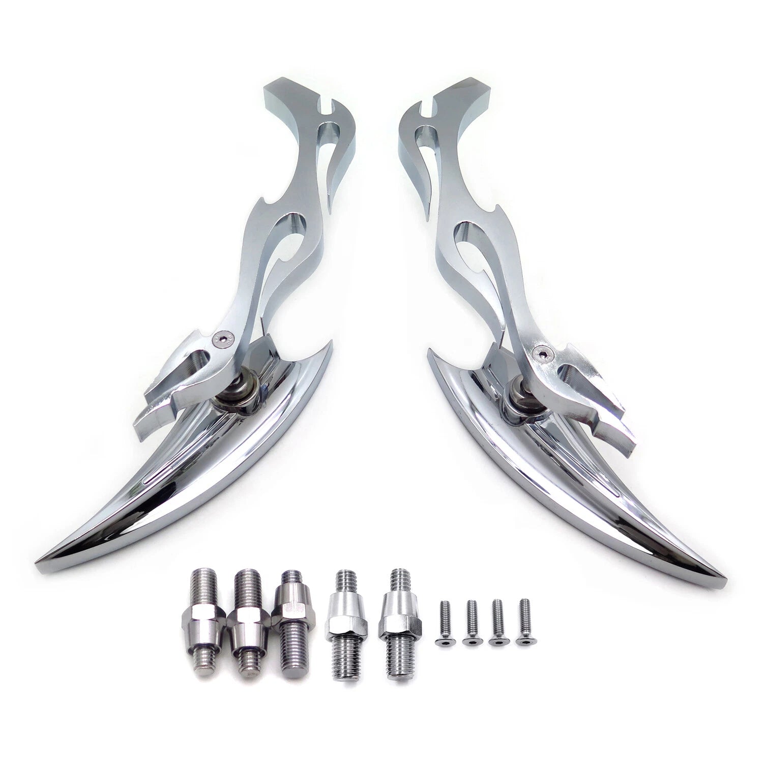 Alloy Arrow Custom Mirror for Honda Kawasaki Suzuki Cruiser (All Years)