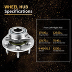 Front Wheel Bearings Hub for GMC Sierra, Chevy Silverado, Escalade, Tahoe (4WD)