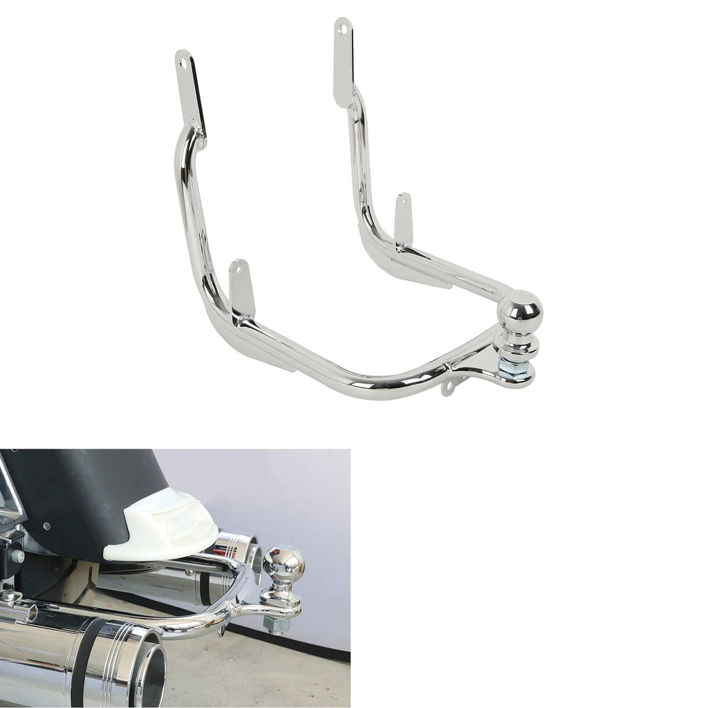 Trailer Tow Hitch Receiver for Harley Electra Glide (Chrome/Black)