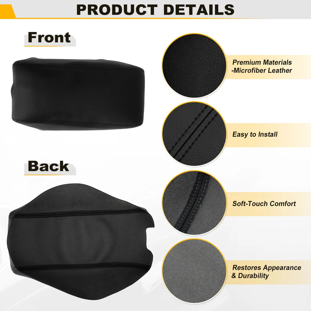Leather Center Console Lid Armrest Cover for Dodge Journey (2011–2020)