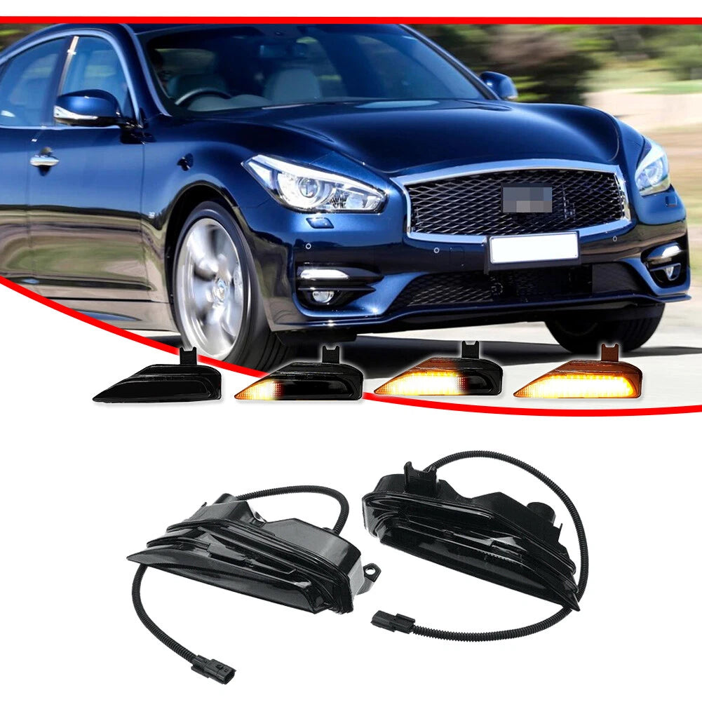Front Sequential LED Turn Signal Fog Light for Infiniti Q50 (2014–2020)