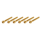 Set of 6 Titanium M8x45mm Torx Head Flange Screws for Motorcycle