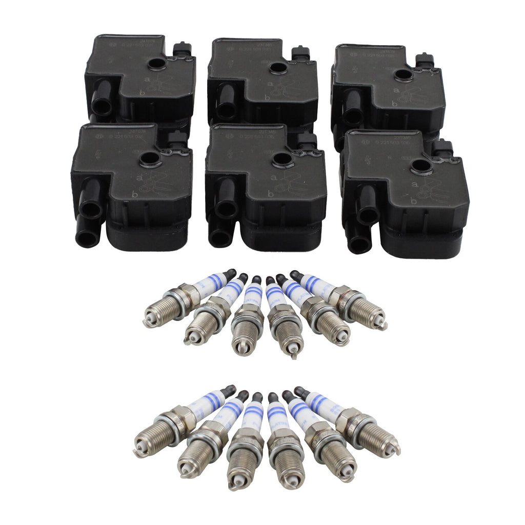 Ignition Coil & Platinum Spark Plugs Kit for V6 2.6L 2.8L 3.2L 3.7L