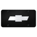 Chrome New Logo on Black License Plate - Officially Licensed for Chevrolet