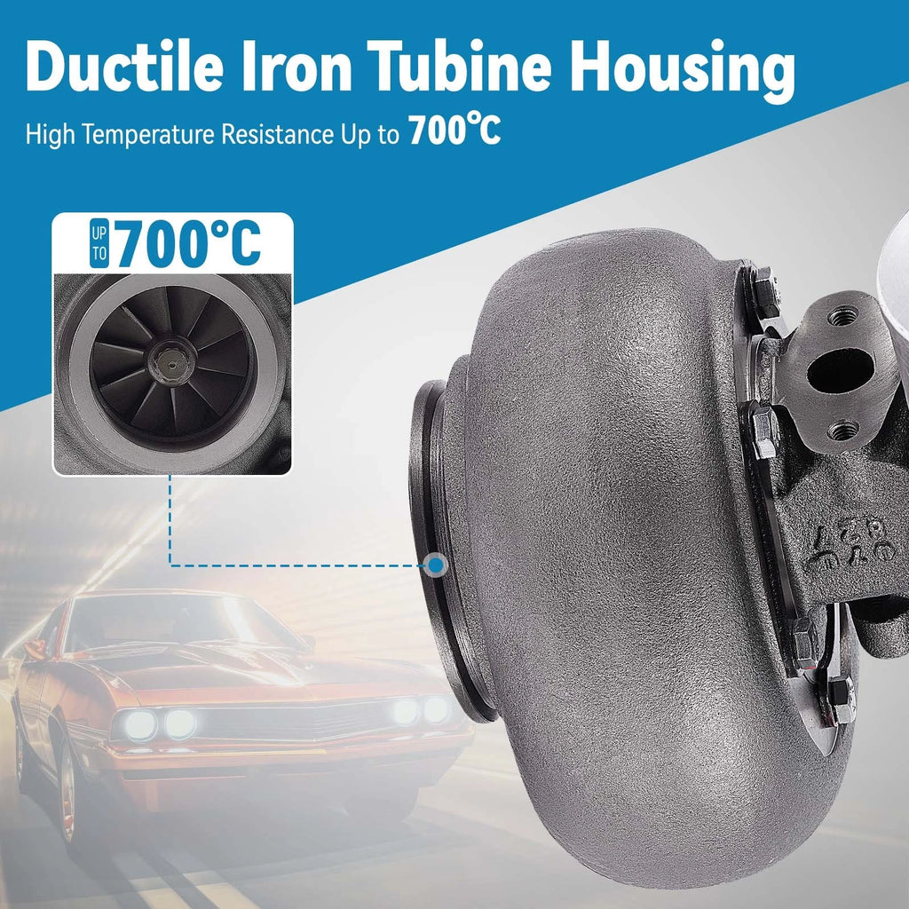 GT45 Turbocharger for 3.0-4.0L Engine T4 V-Band Flange 1.05 A/R 600+HP