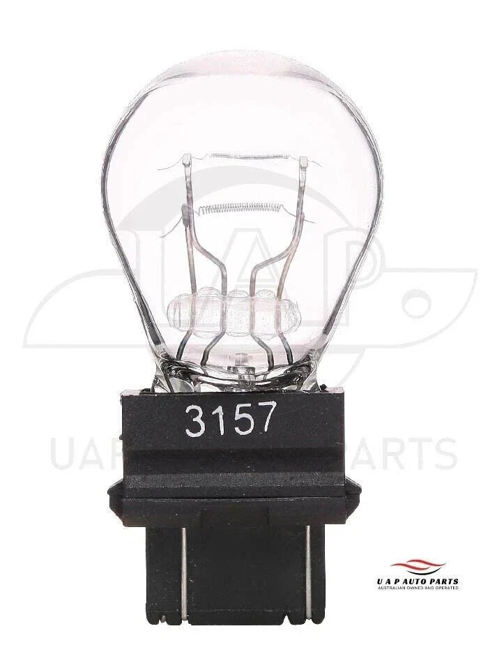 3157 Halogen Clear Brake Light Bulb W2.5X1.6Q P27/7W 2 x