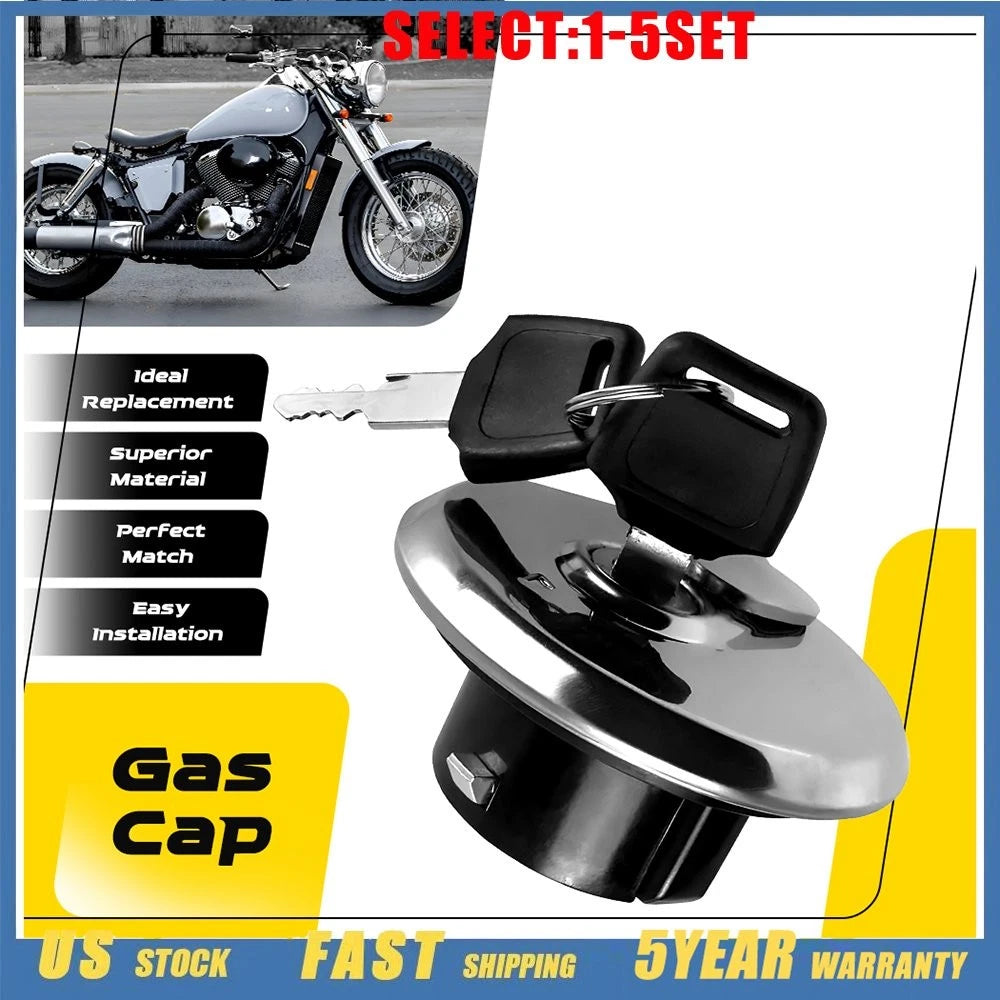 Gas Lid Fuel Tank Cap Cover with Key Lock for ATV Quad (Universal)