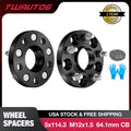 2PCS 20mm Hubcentric 5x114.3 64.1mm 12x1.5 Wheel Spacers for Honda Acura (2007–2026)