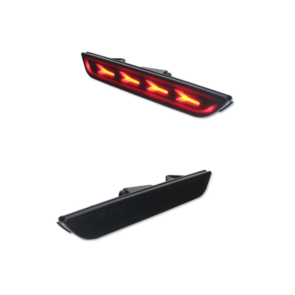 2pc Smoked Lens Red LED Rear Side Marker Lights for Ford Mustang (2010–2014)