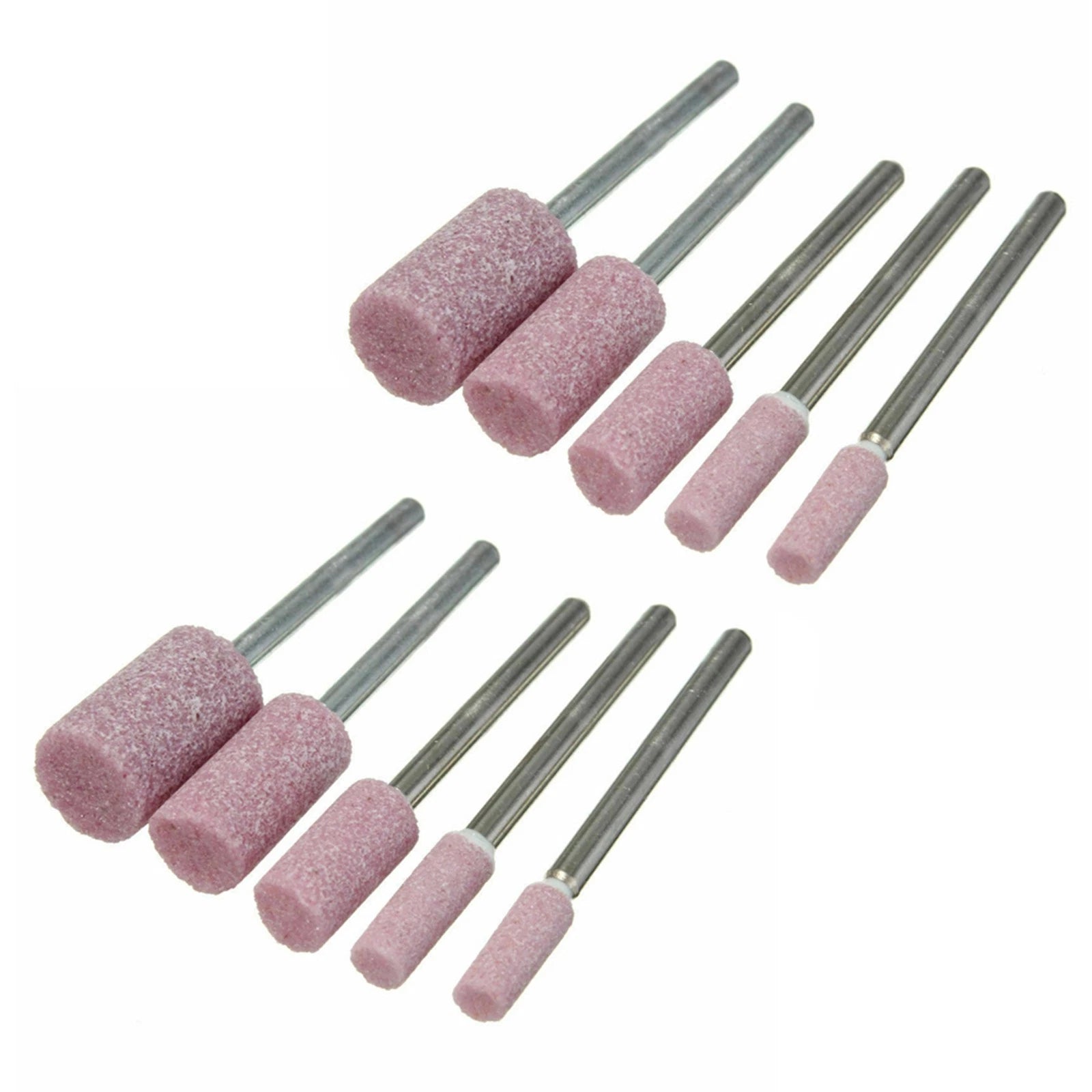 10Pcs 1/8in Shank Abrasive Mounted Stone Grinding Wheels for Rotary Tool