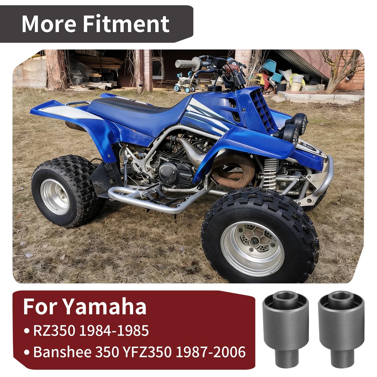 Crankcase Engine Rear Mount Damper for Yamaha RZ350 (1984–1985), Banshee 350 (1987–2006)