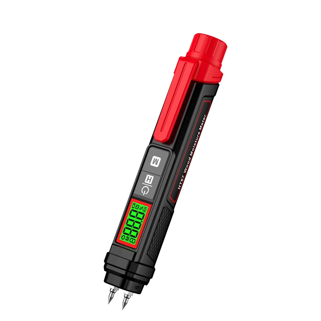 Portable Wood Moisture Meter HT67 with Triple Color Backlight