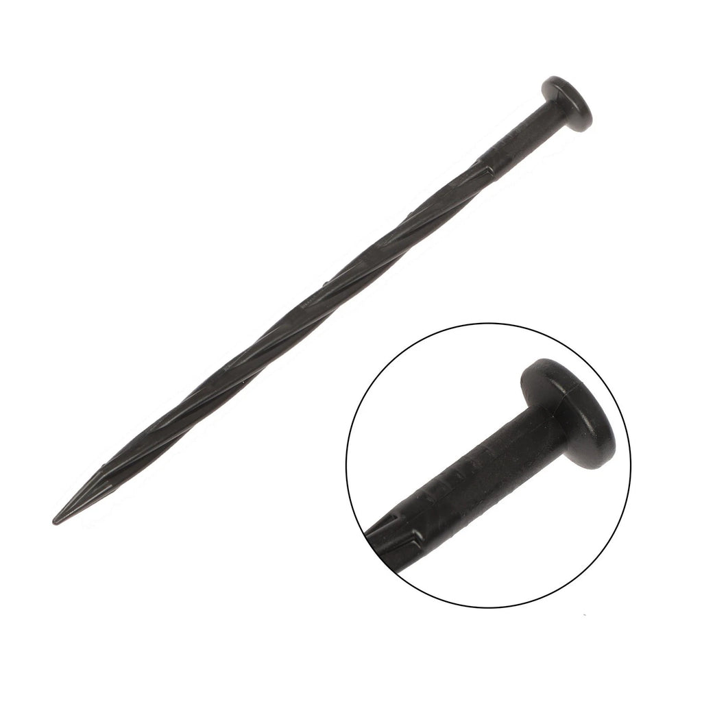 Set of 8 Plastic Spiral Garden Stakes for Landscape Edging