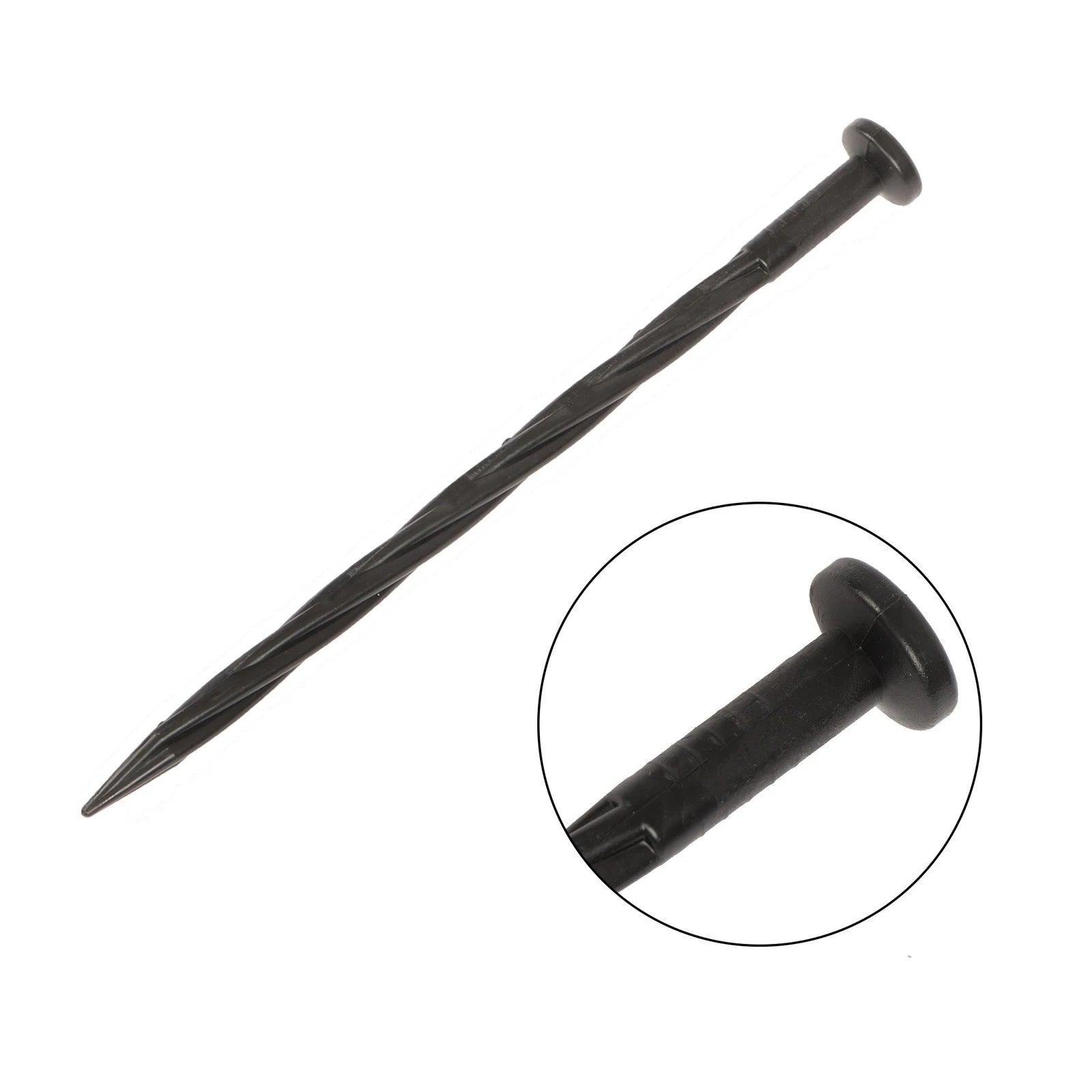 Set of 8 Plastic Spiral Garden Stakes for Landscape Edging