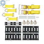 Set of 4 Tie-Down E Track Rails with 2x 10' Ratchet Straps for Trucks