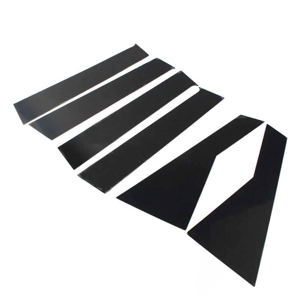 6 x Bright Black Car Window Pillar Posts Trims for Dodge Journey (2009-20)
