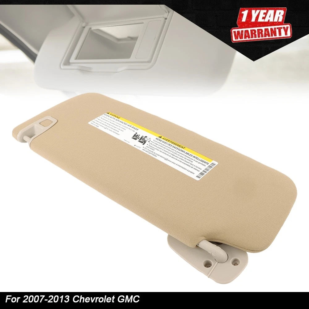 Lighted Beige Sun Visor for Silverado Sierra Tahoe Yukon (2007–2014)