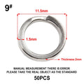 Stainless Steel Split-Ring Fishing Connector for Lure Accessories