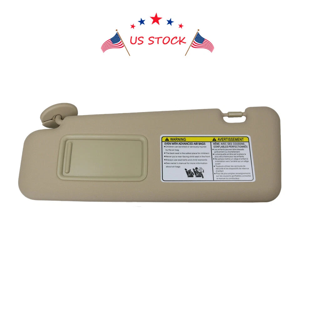 Driver Left Side Sun Visor for Toyota Highlander (2008-2013) with Vanity Light