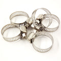 100 Pcs Adjustable Stainless Steel Drive Hose Clamps for Fuel Line (N/A)