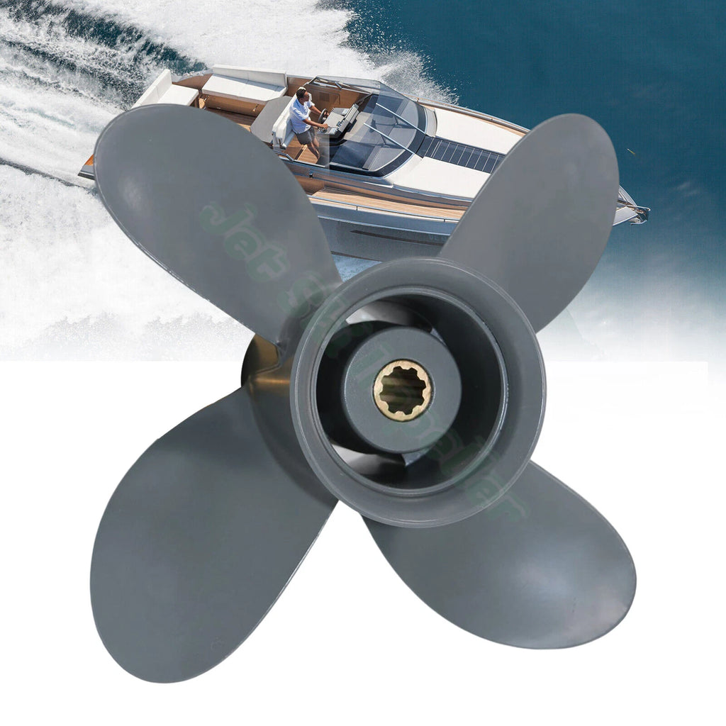 Boat Propeller 9.25x10 for Honda Outboard 8-20HP (8 Spline, 4 Blades)