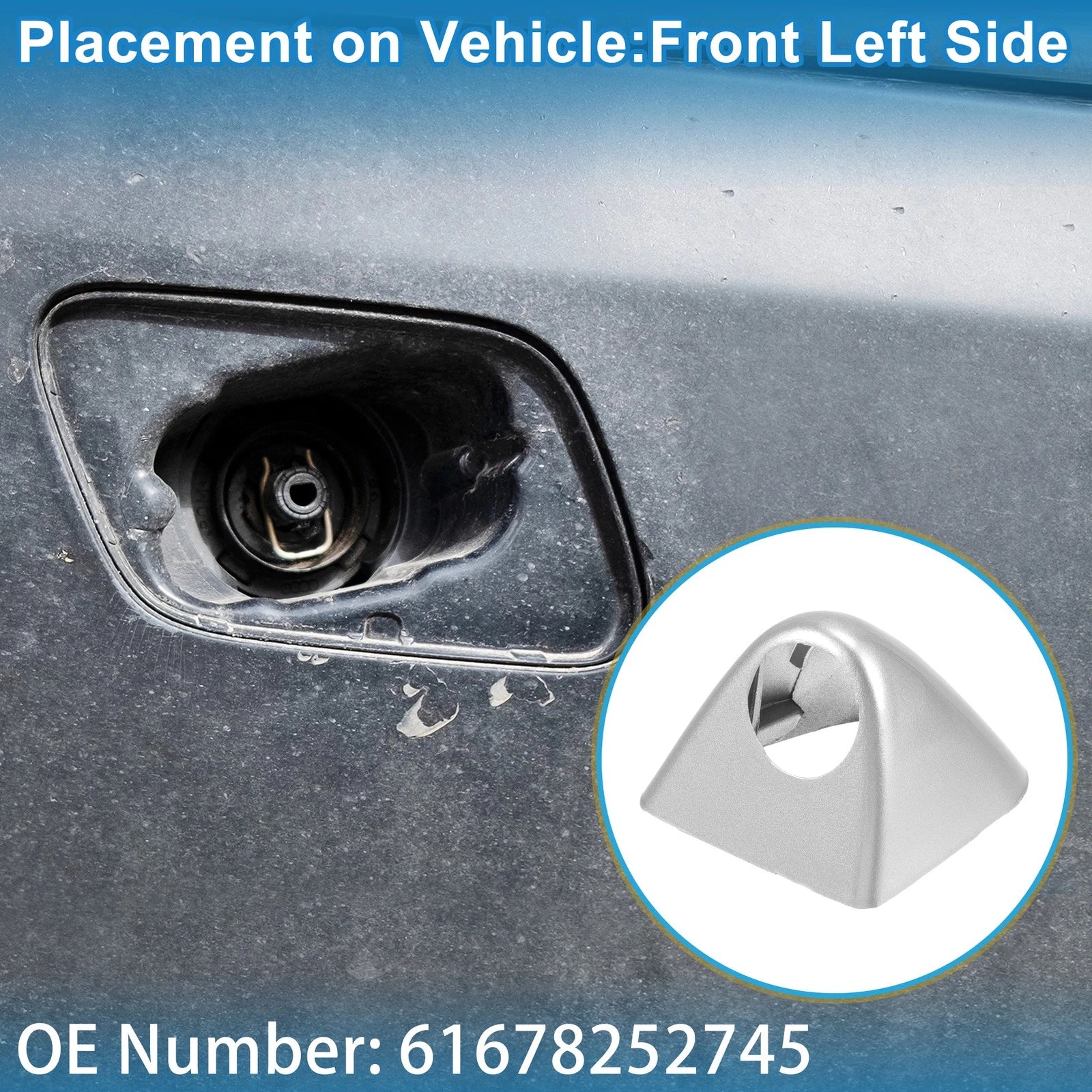 Front Left Washer Nozzle Cover Cap No. 61678252745 for BMW X5 (2000–2006)