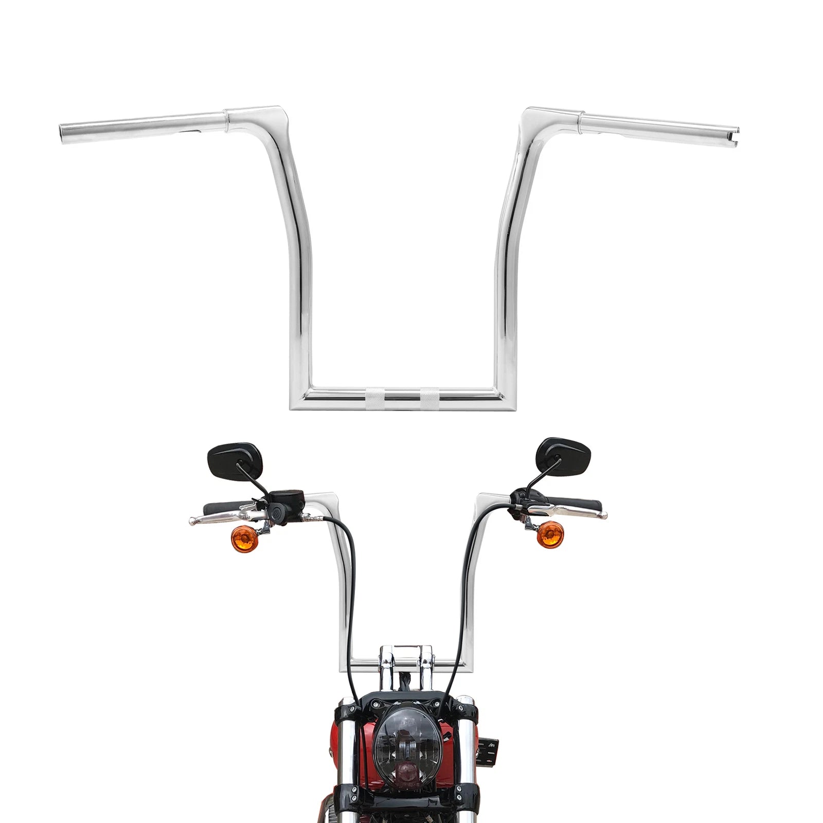 Chrome 14" Rise Ape Hanger Handlebar for Harley Softail Road King