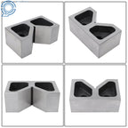 1 Pair Cast Iron V-Blocks for Precision Machining (0.0001 Accuracy)