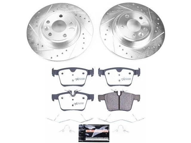Rear Brake Pad and Rotor Kit for Jaguar E-Pace (2018–2019) VB416WD