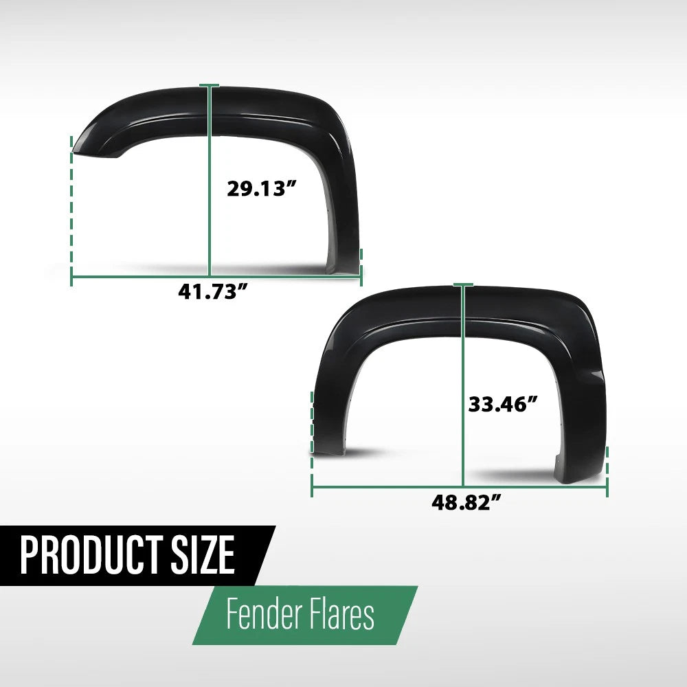 Set of 4 Wheel Fender Flares for Chevrolet Avalanche (2007–2013)
